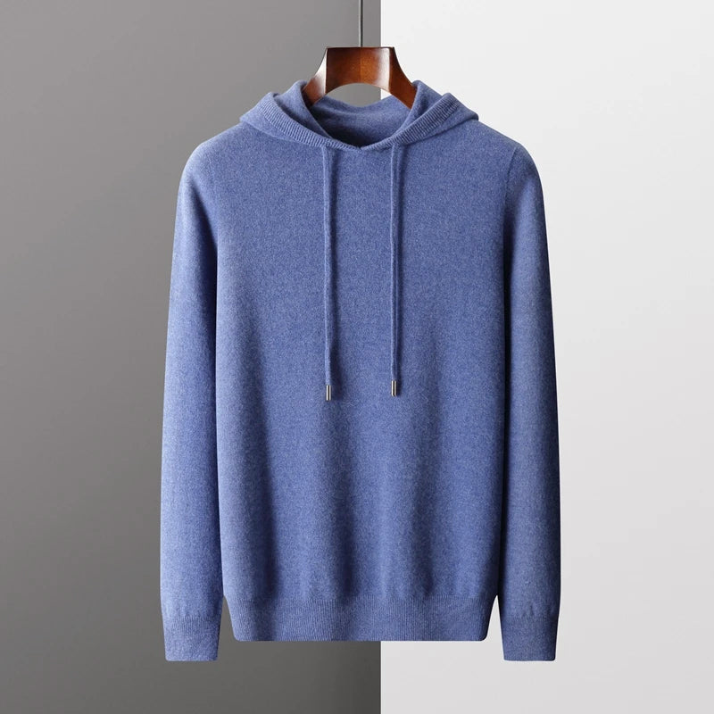 Hoodie En Laine Mérinos Pour Homme Avec Cordon De Serrage Régulation Thermique Et Chaleur D'Hiver