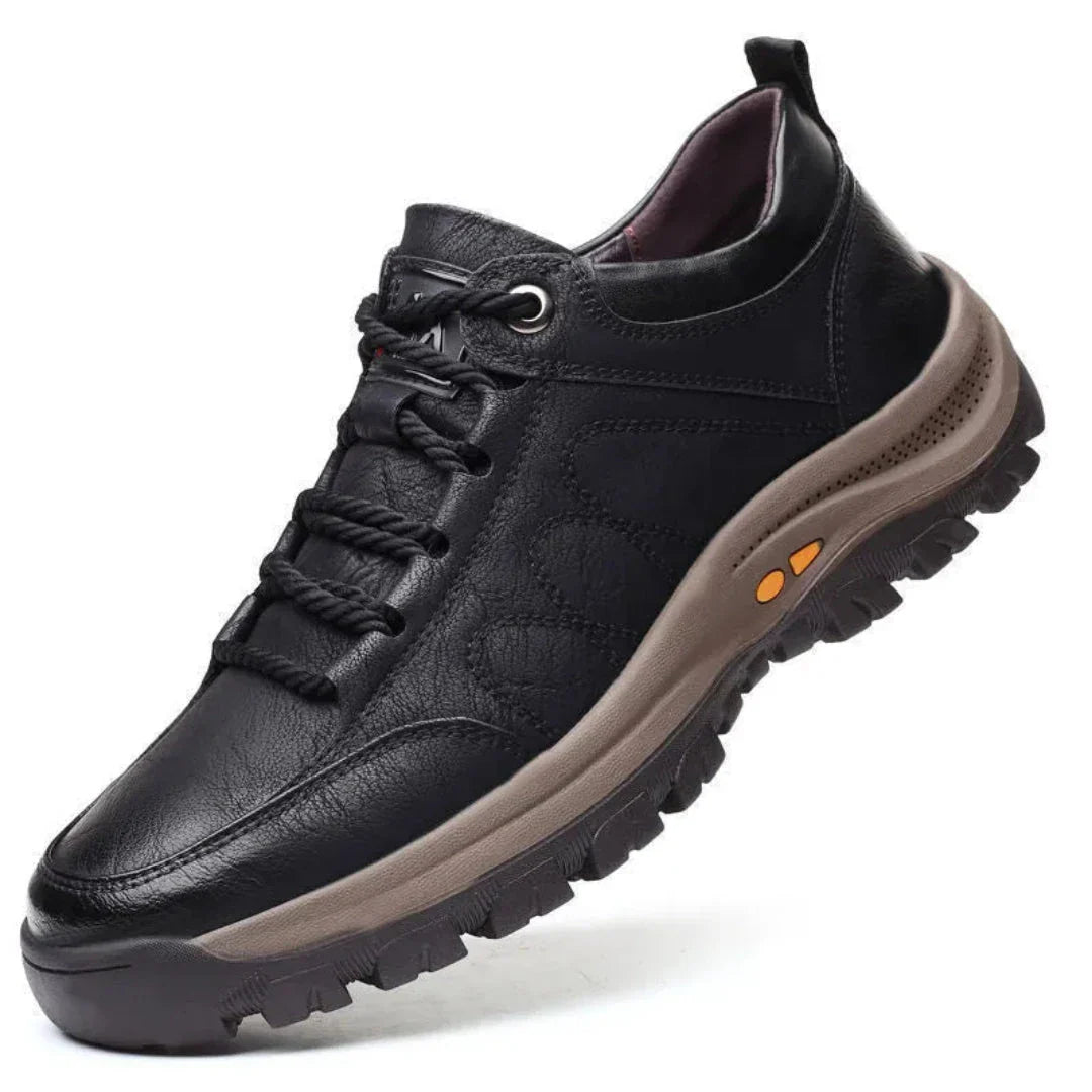 Chaussures De Trail Pour Hommes En Cuir Robuste Confort Toute La Journée Traction Tout Terrain Outdoor Premium