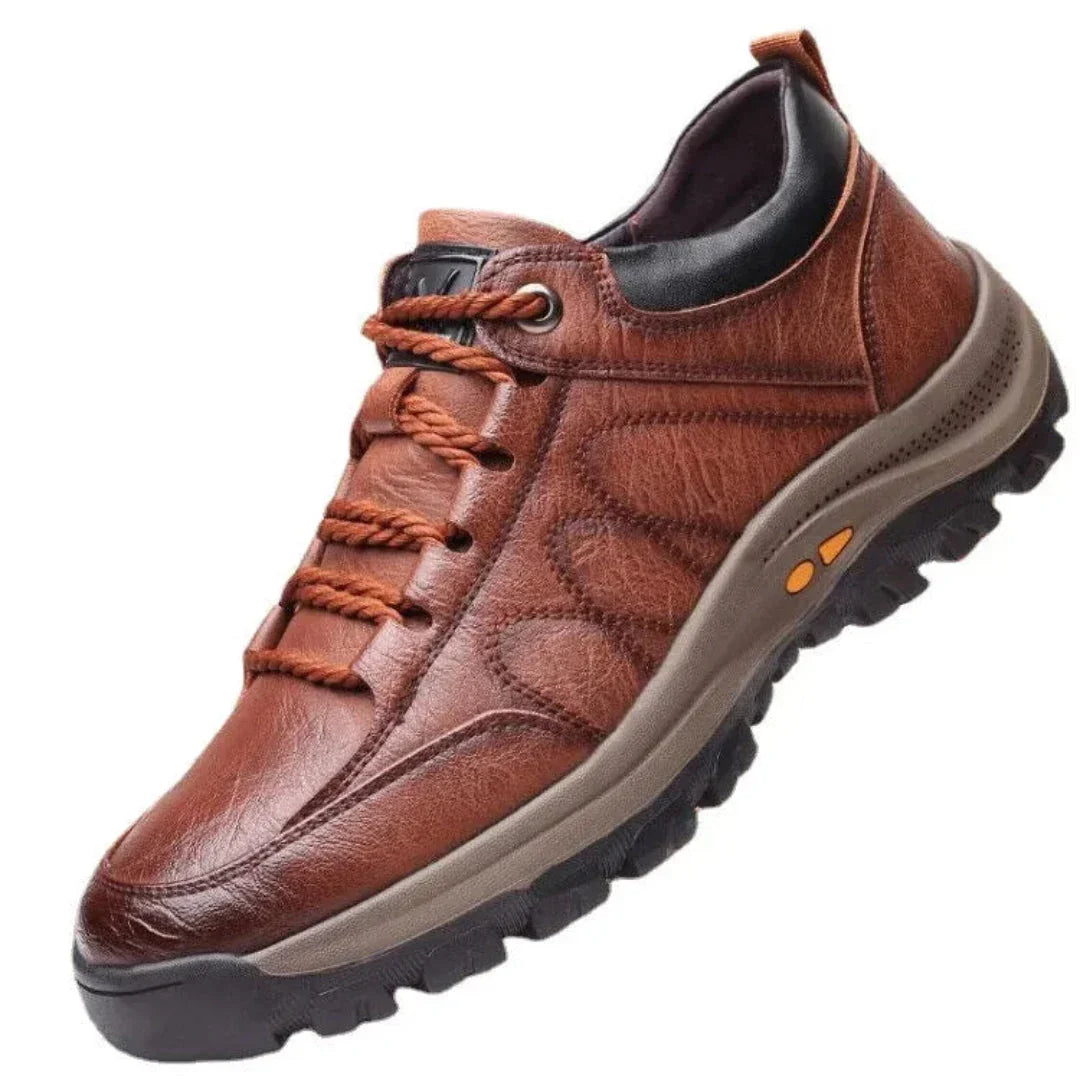 Chaussures De Trail Pour Hommes En Cuir Robuste Confort Toute La Journée Traction Tout Terrain Outdoor Premium