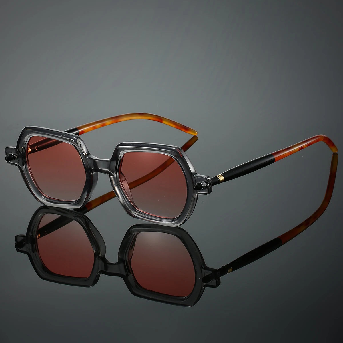 Lunettes De Soleil Carrées Milo Teintées Avec Protection UV Léger Design Retro Chic