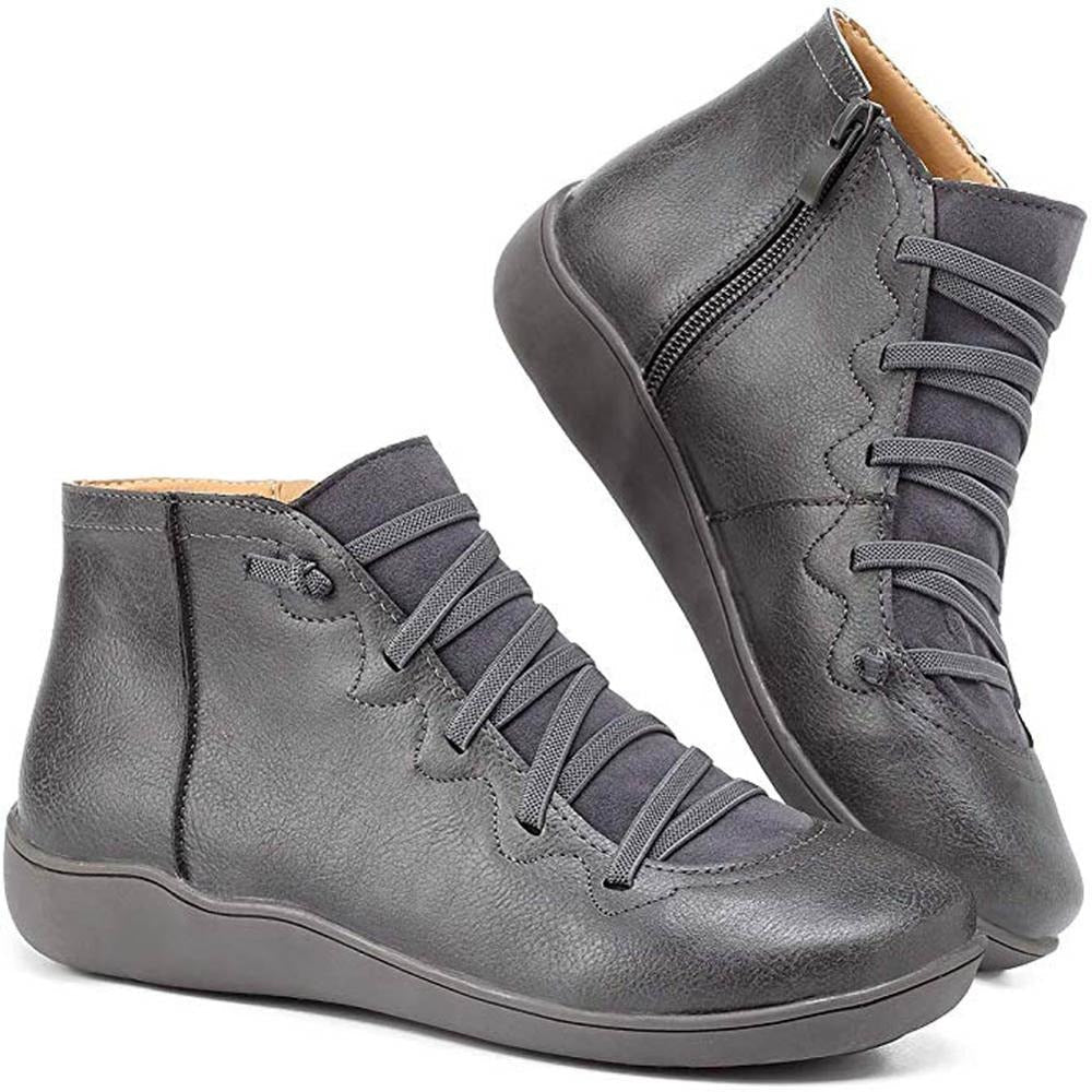 Bottes de Cheville à Lacets Minimalistes pour Femmes Élégantes et Polyvalentes pour toutes Occasions