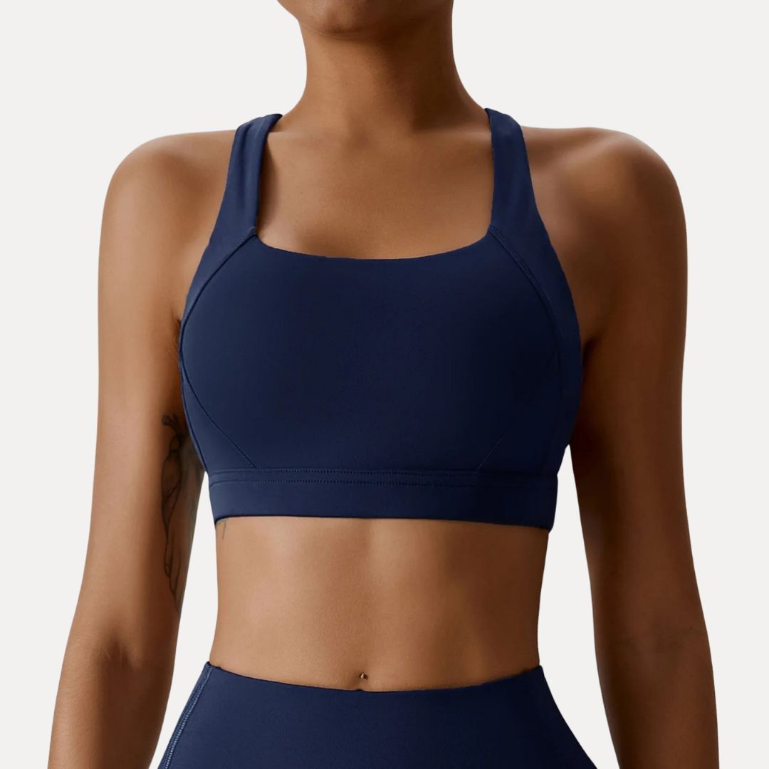 Soutien Gorge De Sport Mira À Dos Croisé Encolure Carrée Pour Maintien Optimal Et Évacuation De L'Humidité