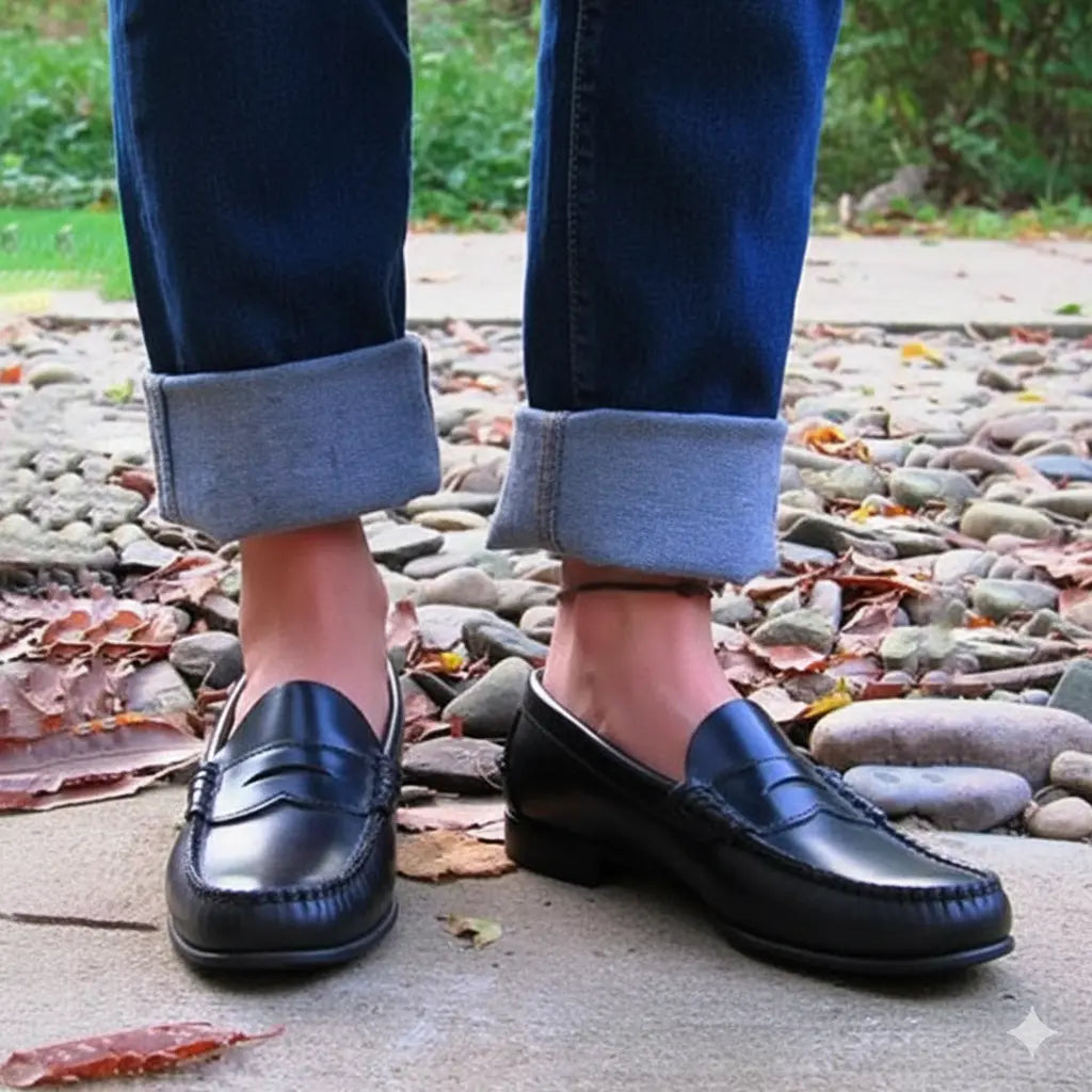 Chaussures Moc Toe Noires Pour Femme En Cuir PU Durable Confort Toute Journée Élégance Intemporelle