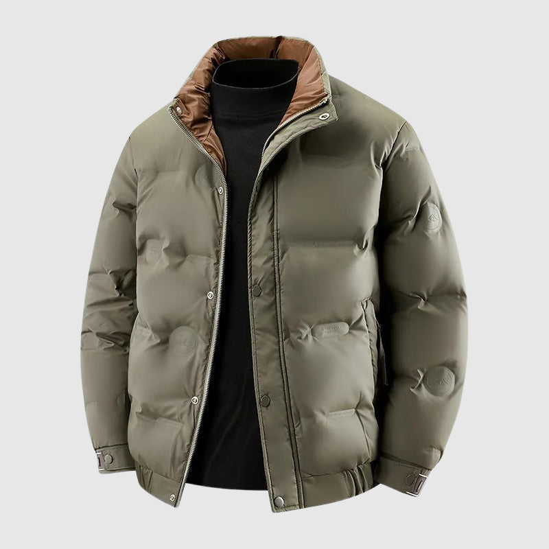 Amawinc Manteau Puffer Matelassé Chaud Pour Homme Décontracté Avec Poches Zippées Idéal Hiver