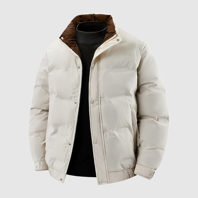 Amawinc Manteau Puffer Matelassé Chaud Pour Homme Décontracté Avec Poches Zippées Idéal Hiver