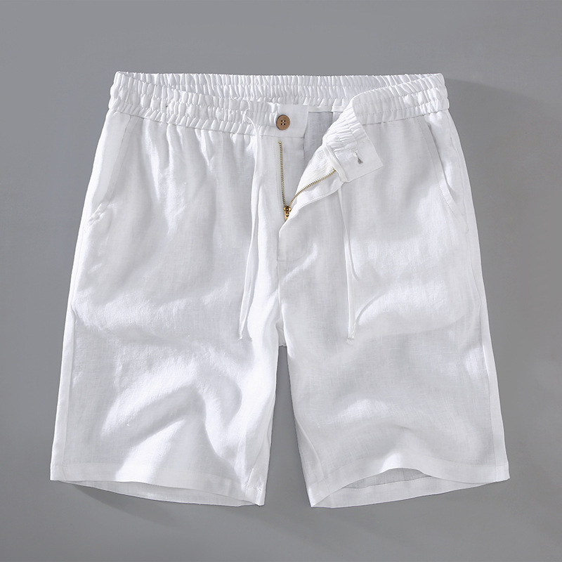 Shorts En Lin Montclair Décontractés Pour Été Avec Tissu Léger Respirant Et Taille Élastique À Cordon