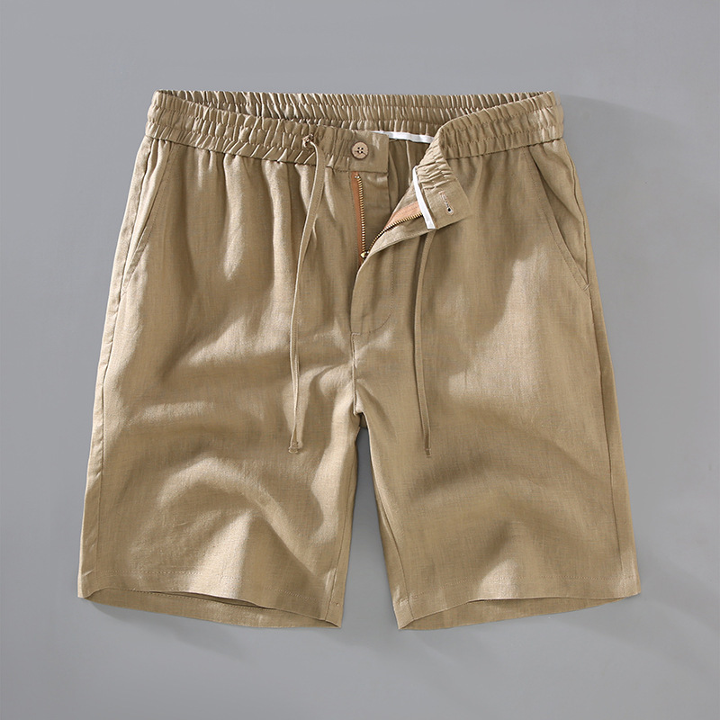 Shorts En Lin Montclair Décontractés Pour Été Avec Tissu Léger Respirant Et Taille Élastique À Cordon