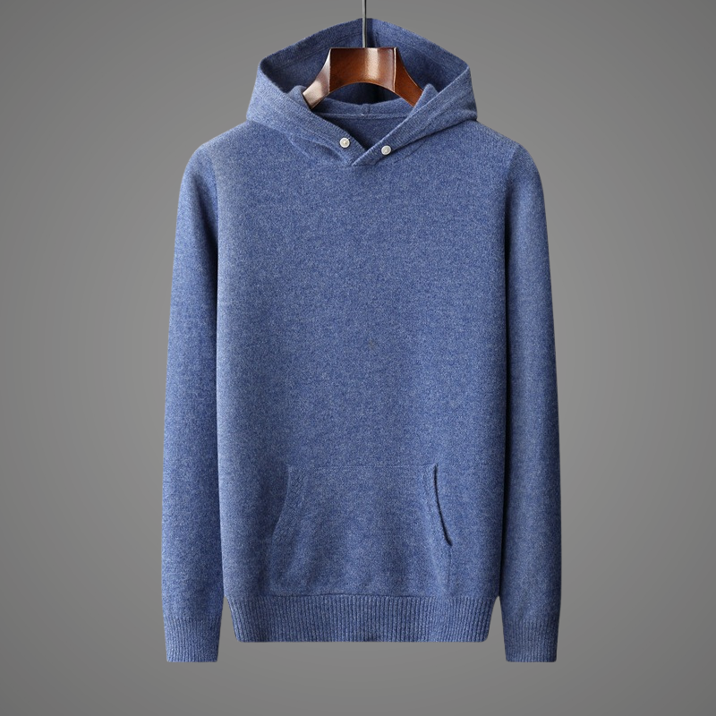 Noam Sweat À Capuche En Mélange Laine Coton Ultra Doux Capuche Bicolore Poche Kangourou Coupe Moderne