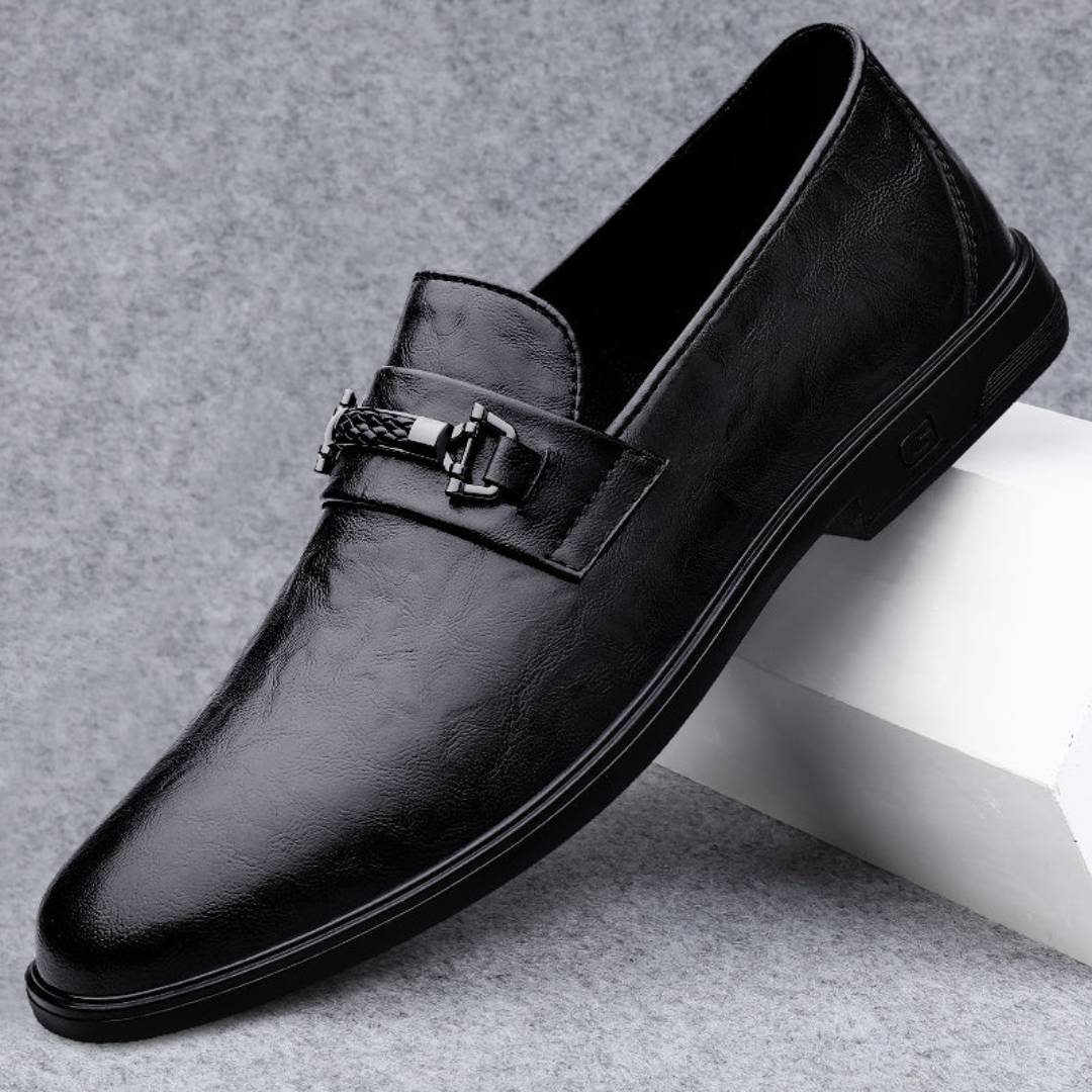 Mocassins en Cuir Nathan Confort Toute la Journée Semelles Rembourrées et Semelle Flexible Design Italien