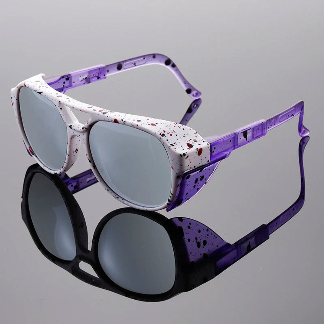 Lunettes de Soleil NeoVision Monture Translucide et Verres Miroir Haute Brillance Légères et Durables