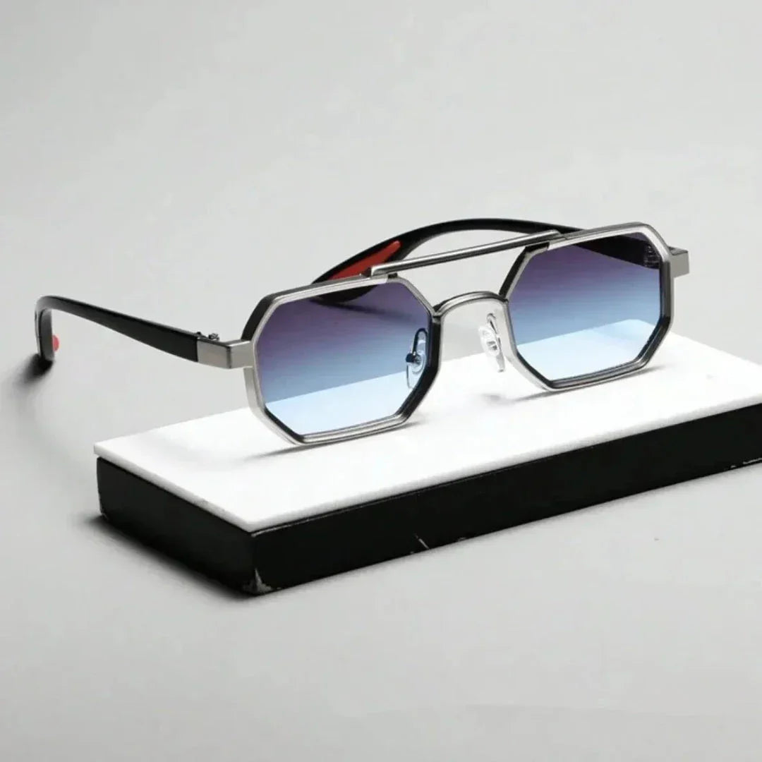 Lunettes De Soleil Octogonales Neo Retro À Monture Géométrique Octagonale Pour Unisexe Style Audacieux Futuriste