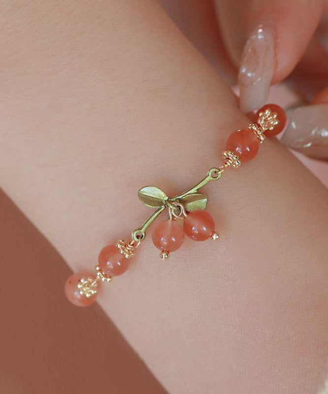 Nouveau bracelet à breloques cerises douces pour femme au début du printemps - Amawinc