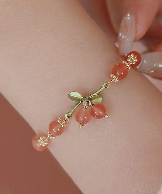Nouveau bracelet à breloques cerises douces pour femme au début du printemps - Amawinc