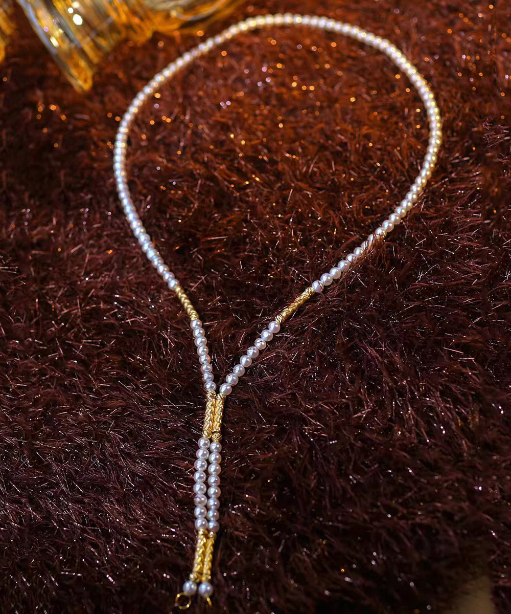 Nouveau collier de perles en alliage violet et cristal gradué - Amawinc