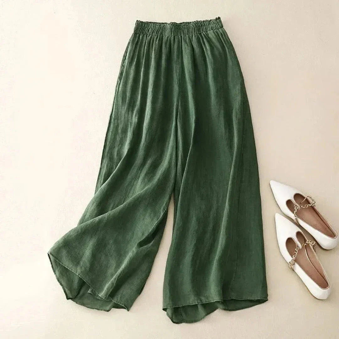 Pantalon Ample En Lin Nicki Amawinc À Jambe Large Pour Été Décontracté Et Sorties Weekends