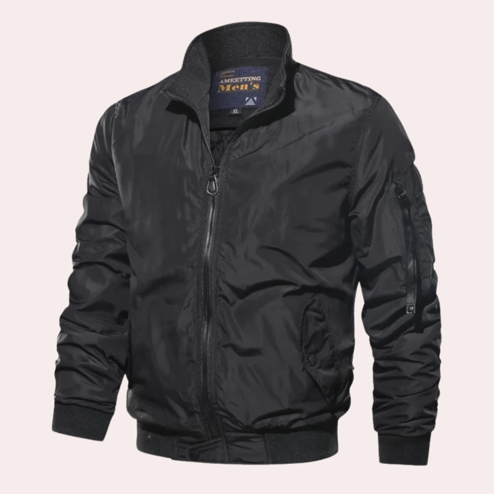 Veste Bomber Classique Anthony Homme Zip Léger Olive Décontractée Pour Quotidien Chic