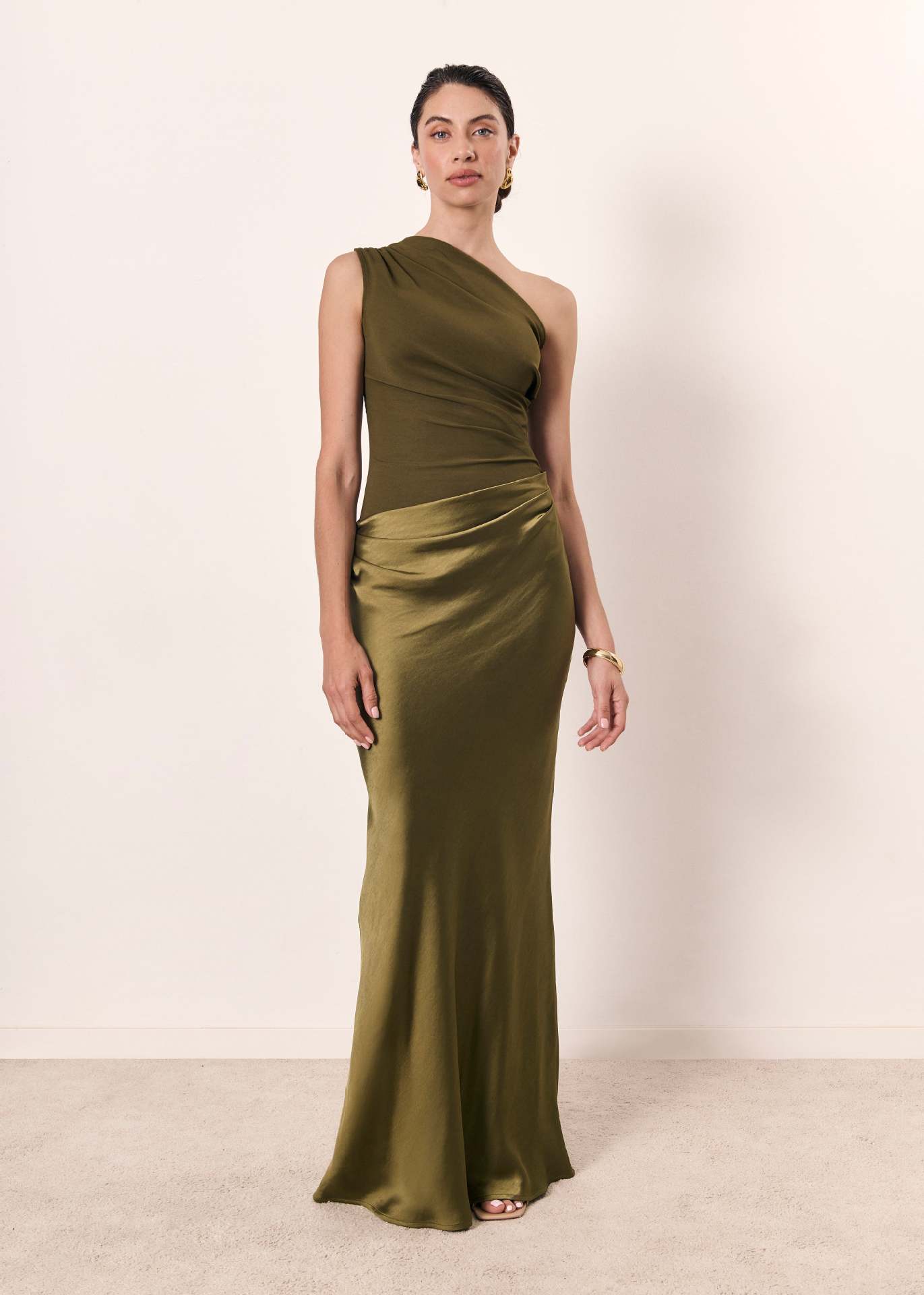 Robe de Soirée Chic à Une Épaule pour Femme Emily Amawinc Élégance Moderne pour Événements Formels