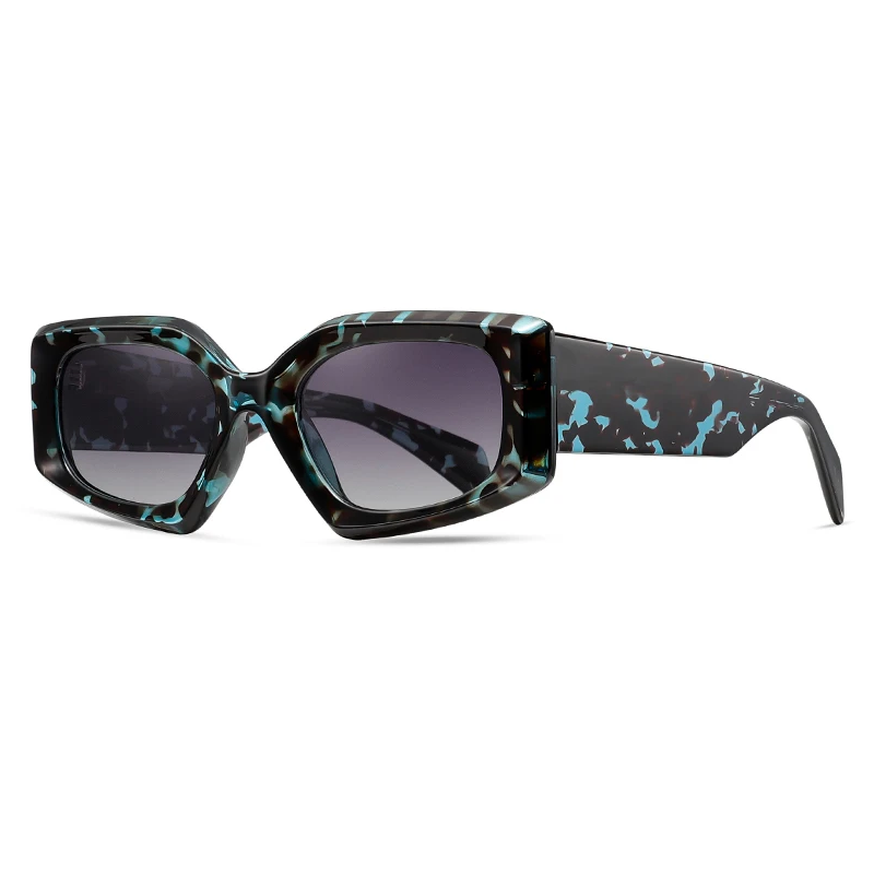 Lunettes de Soleil Noires Icônes Angulaires Oversize Avec Verres Sombres Protection UV