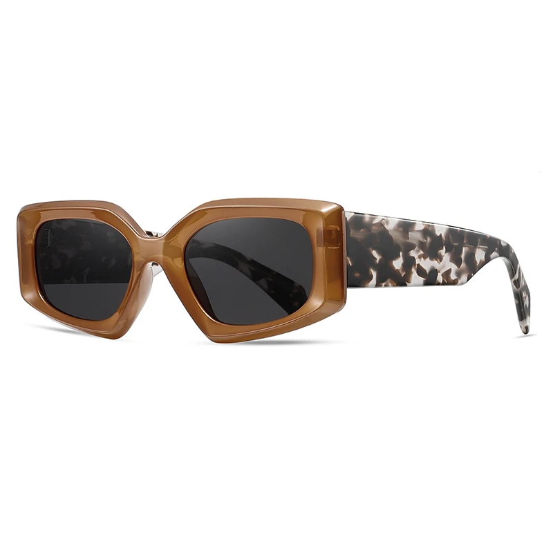 Lunettes de Soleil Noires Icônes Angulaires Oversize Avec Verres Sombres Protection UV