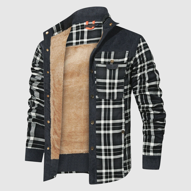 Veste Extérieure À Carreaux Sherpa Northwind Pour Aventure Plein Air En Mélange Coton Polyester