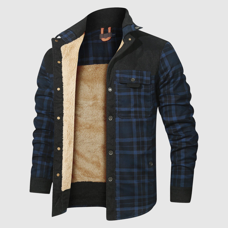 Veste Extérieure À Carreaux Sherpa Northwind Pour Aventure Plein Air En Mélange Coton Polyester