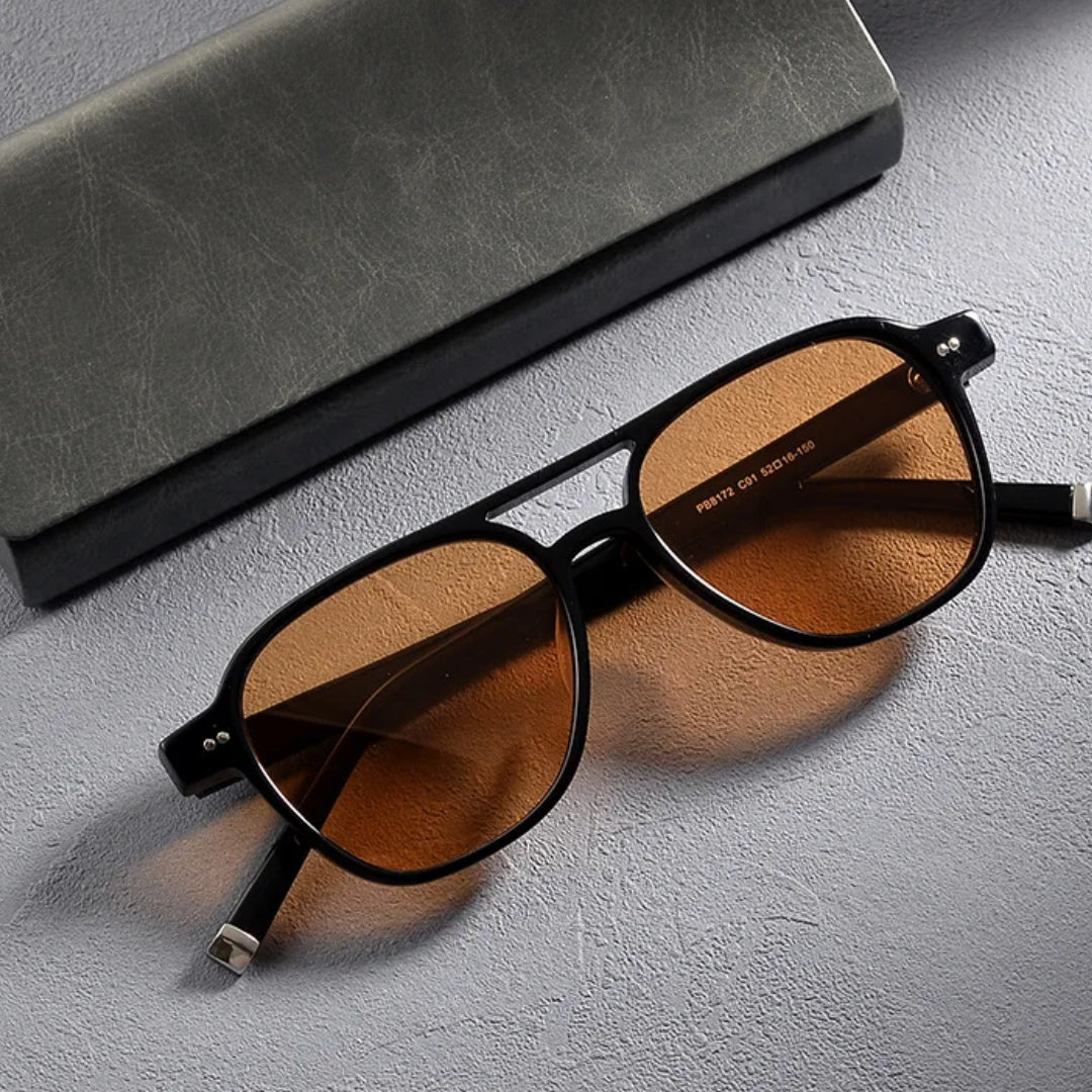 Oak Lunettes De Soleil Polarisées En Acétate Double Pont UV400 Protection Confort Léger Et Durable