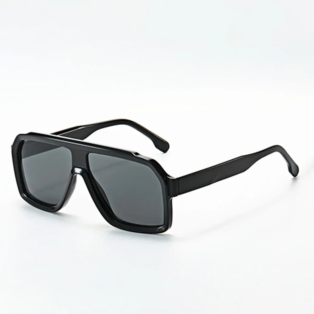 Lunettes de Soleil Nova Block Oversize Design Géométrique Épais Tempes Larges Verres Foncés UV
