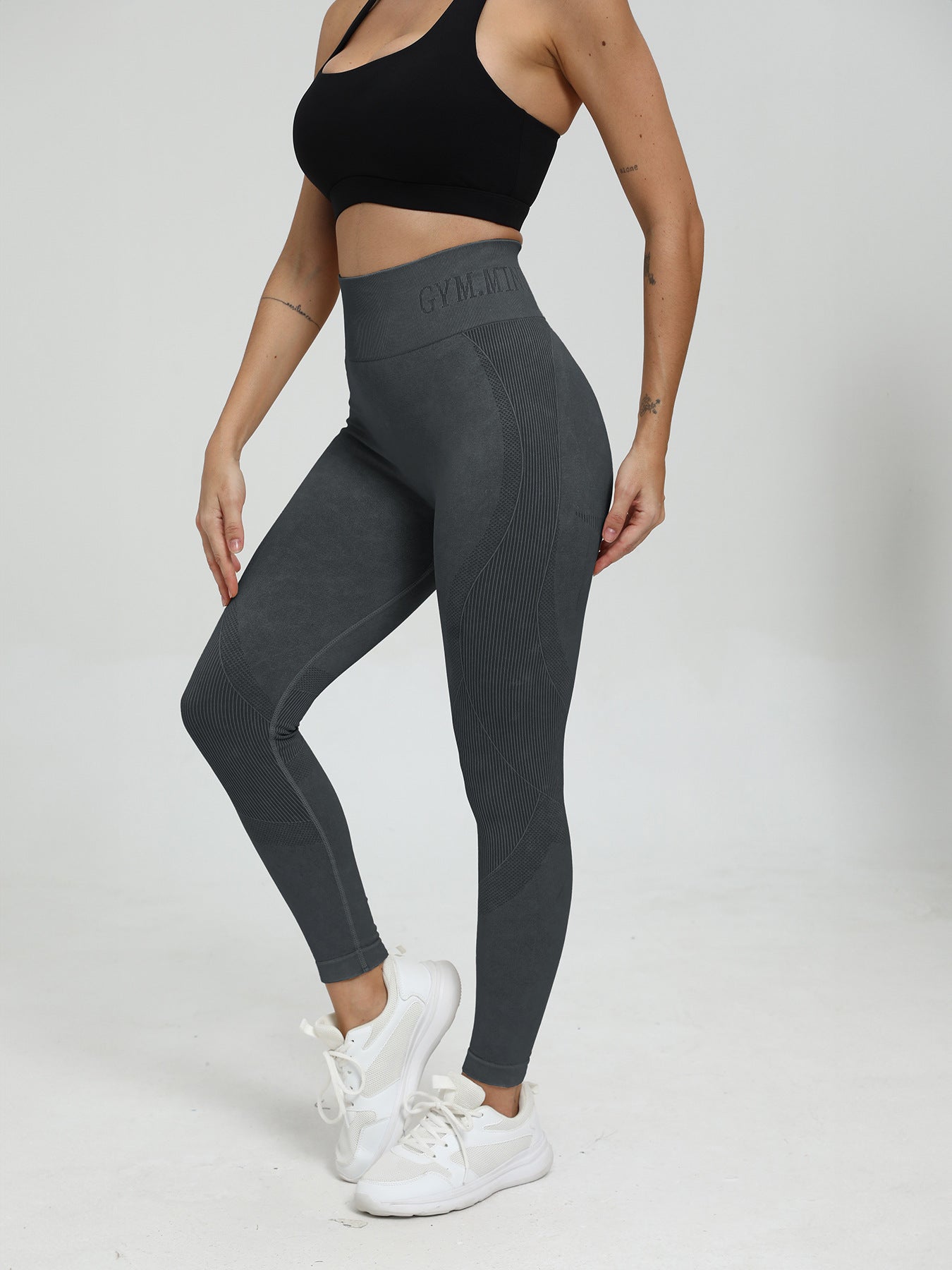 Damen Hochwertige Sportleggings mit hohem Bund Amawinc