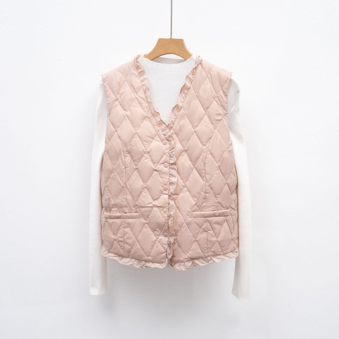 Damen gesteppte Weste mit asymmetrischem Schnitt Amawinc