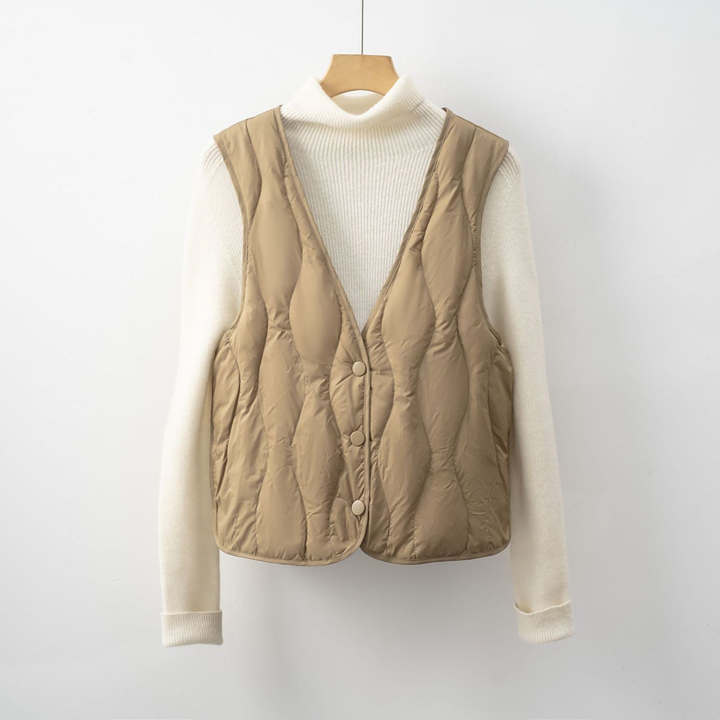 Damen gesteppte Weste mit praktischen Taschen und modernem Schnitt Amawinc