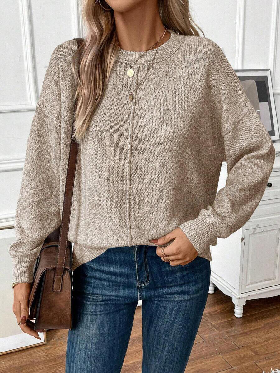 Damen lässiger Strickpullover Amawinc