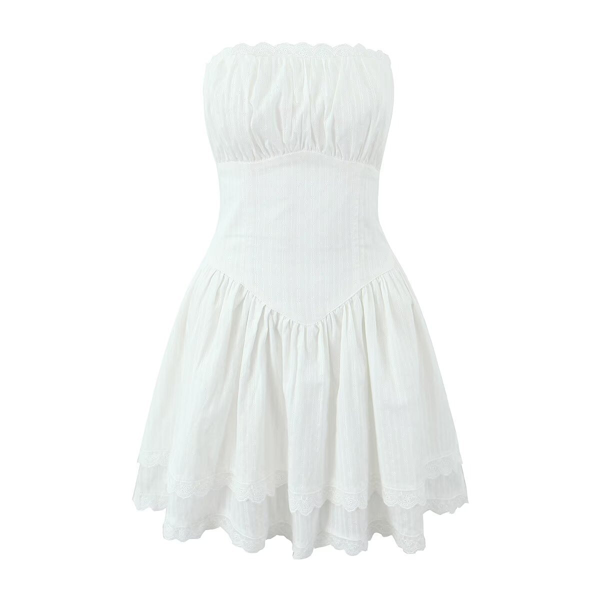 Modernes Minikleid mit Brustdetail von Fudus