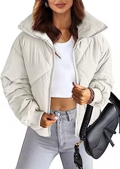 Damen Wärmeisolierte Steppjacke mit hohem Kragen und elastischen Bündchen Amawinc