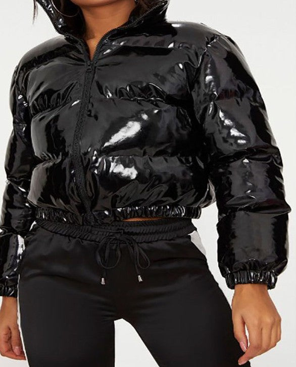 Damen Glänzende Kurzdaunenjacke Amawinc