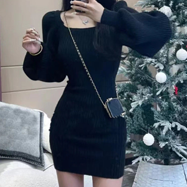 Damen Legeres Strickkleid Amawinc