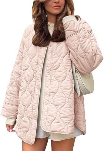 Damen Lässige Steppjacke mit praktischen Taschen und lässigem Schnitt Amawinc