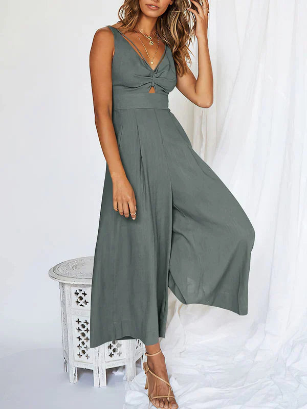 Corinne Jumpsuits mit V-Ausschnitt