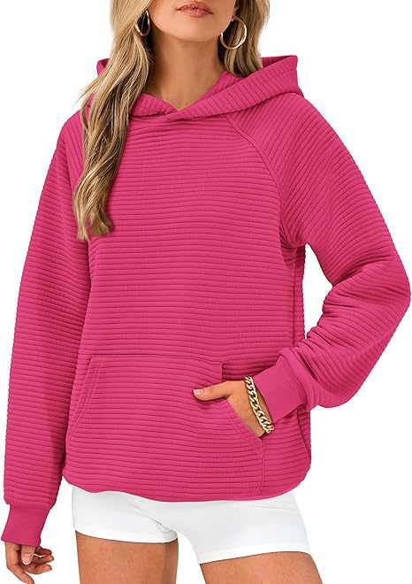 Damen Kapuzensweater aus strukturiertem Stoff Amawinc