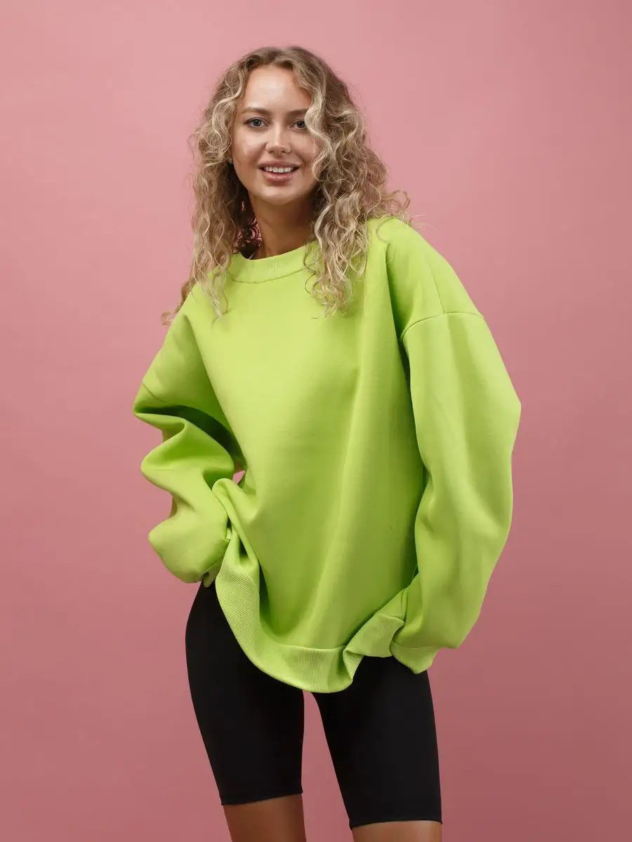 Damen oversized Komfort-Sweatshirt Amawinc