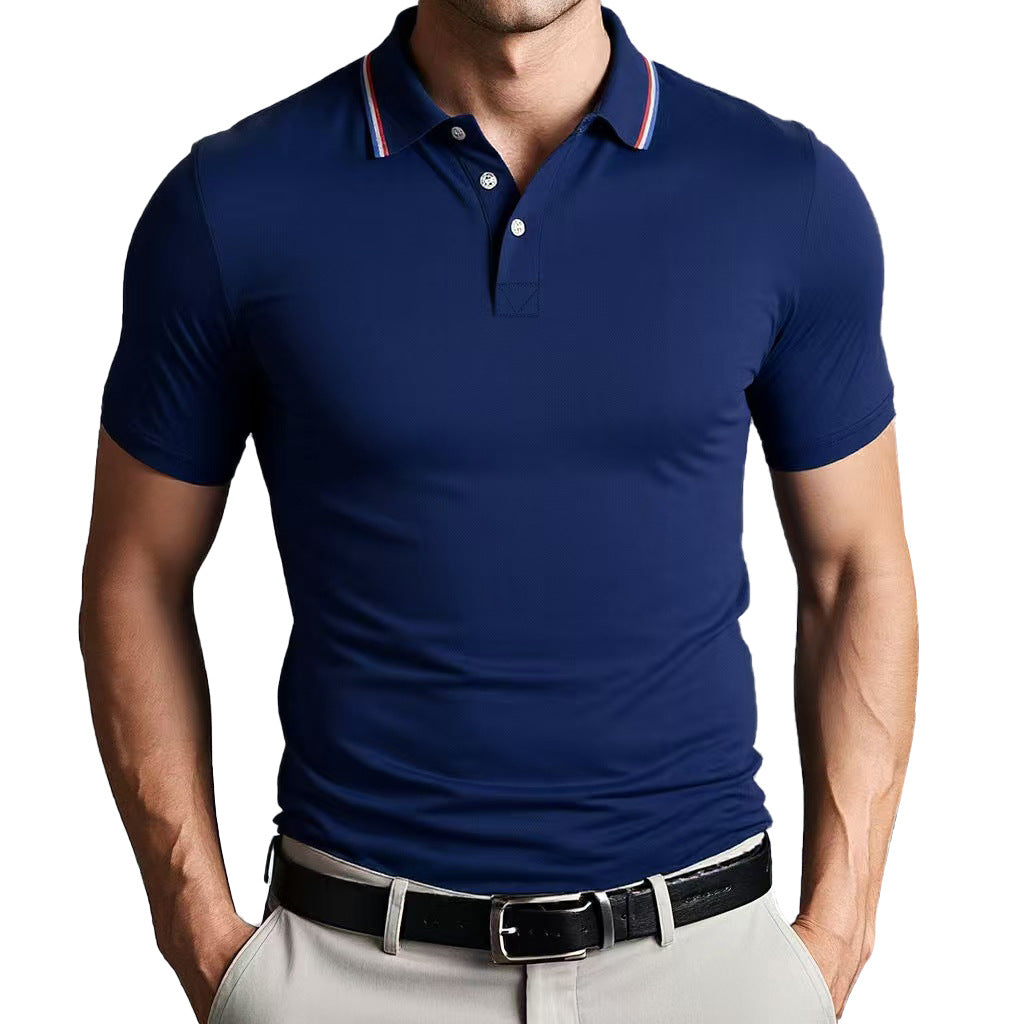 Amawinc Polo Unisexe Style Nordique Slim Fit Respirant Léger Manches Courtes Décontracté