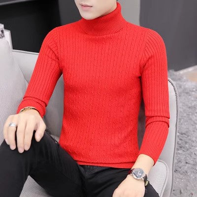 Damen Strickpullover mit hohem Kragen und Rippenmuster Amawinc