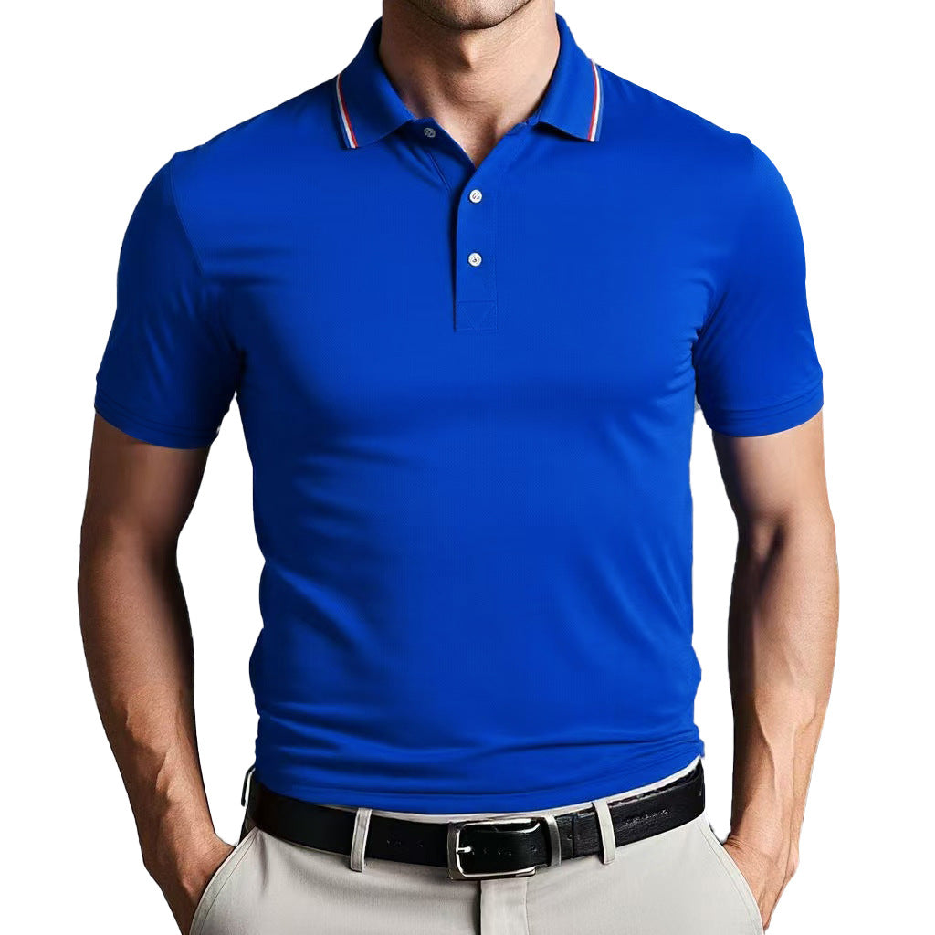 Amawinc Polo Unisexe Style Nordique Slim Fit Respirant Léger Manches Courtes Décontracté