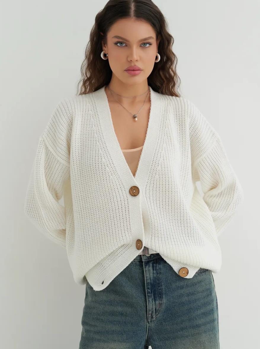 Damen lässiger Strickcardigan Amawinc