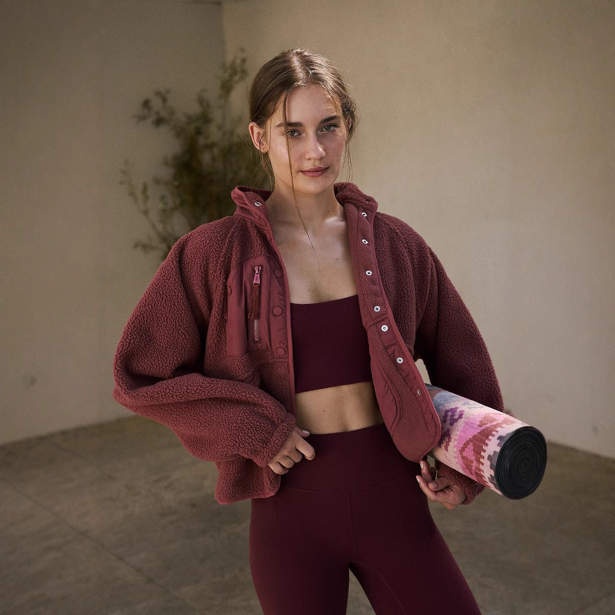 Damen elegante und gemütliche Fleecejacke Amawinc