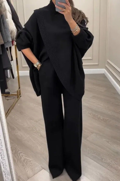 Damen Lässiger Strickanzug mit weitem Schnitt Amawinc