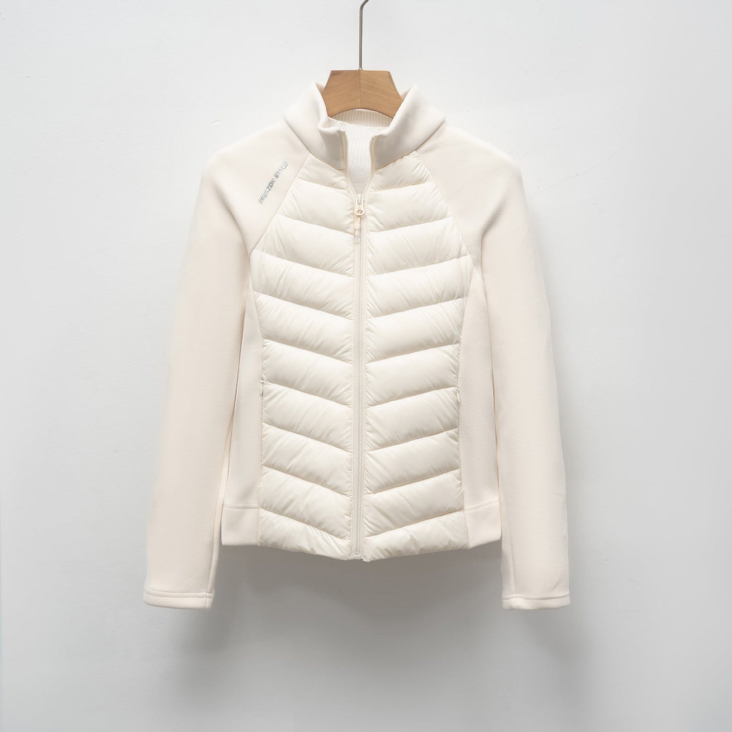 Damen gesteppte Sportjacke mit hohem Kragen und funktionalen Reißverschlusstaschen Amawinc