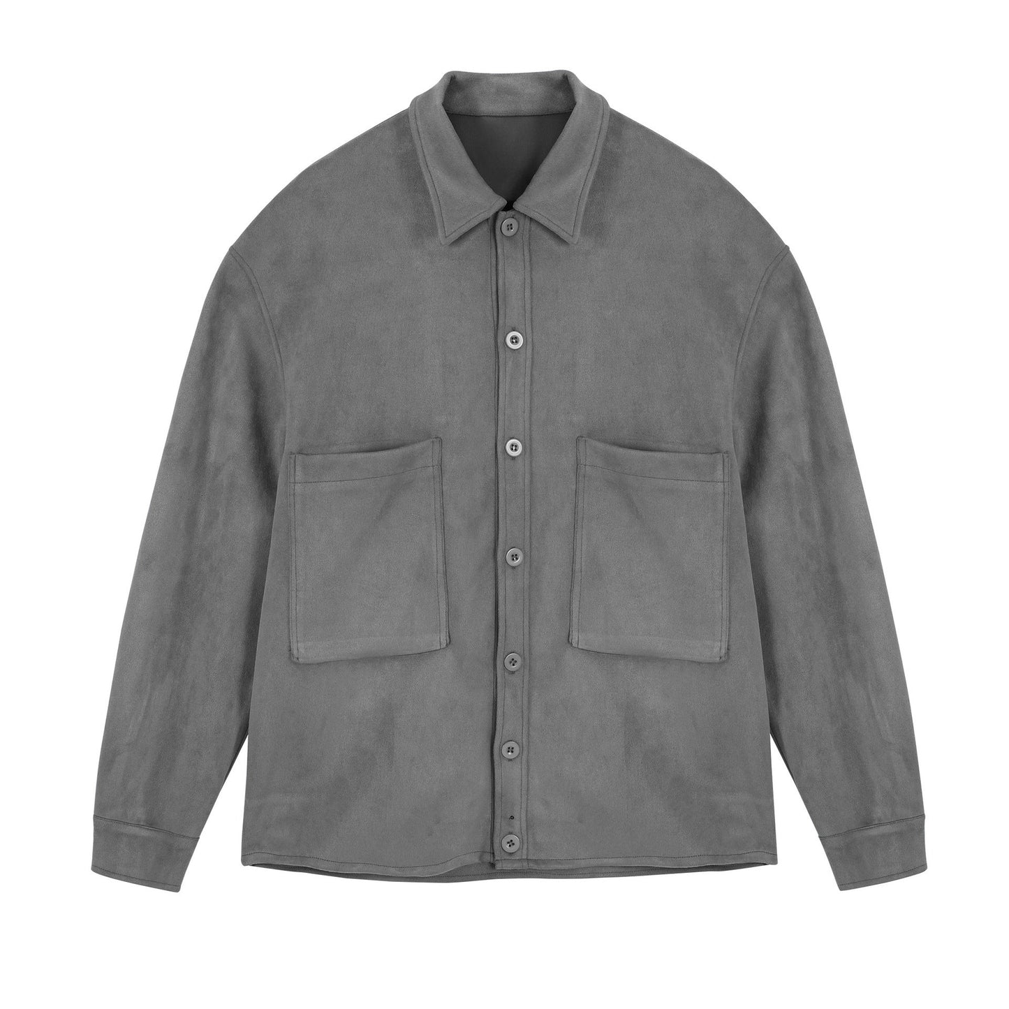 Damen lässige Overlay-Jacke mit praktischen Taschen und modernem Kragen Amawinc