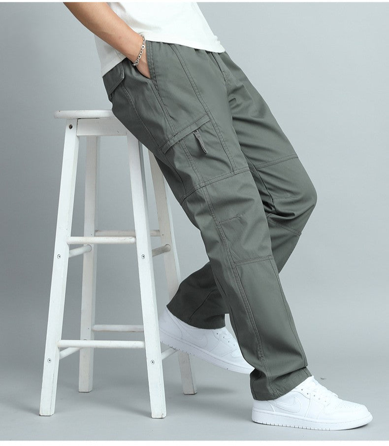 Pantalon Cargo Hudson En Coton Respirant Coupe Décontractée Renforts Durables Tons Unis Polyvalent Pour Travail