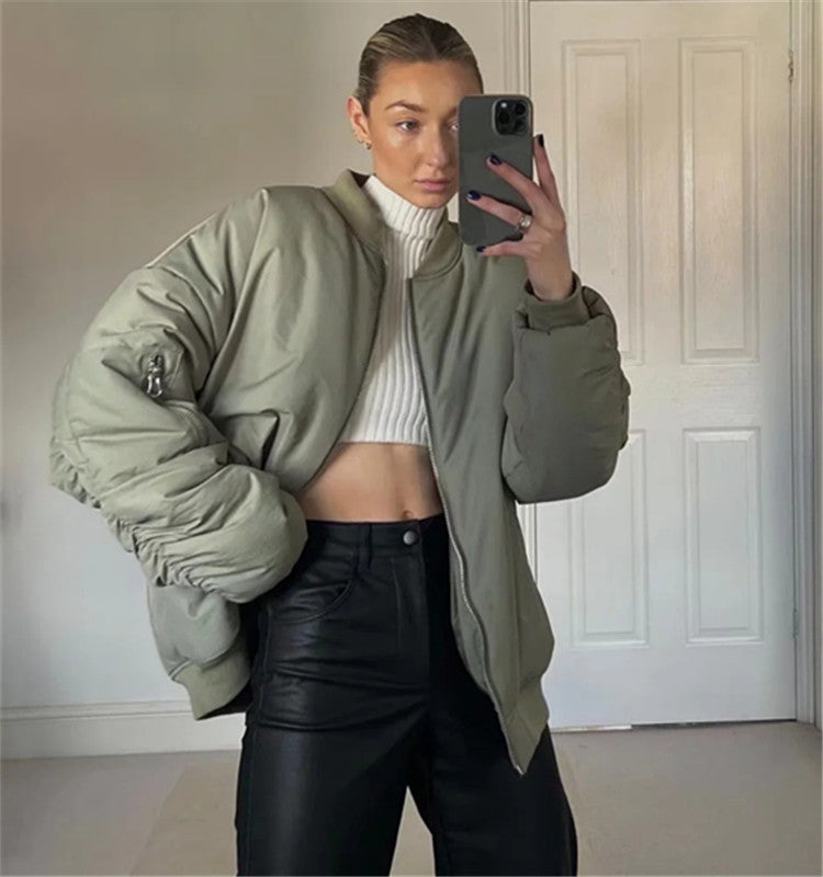 Damen Oversize-Pufferjacke Amawinc