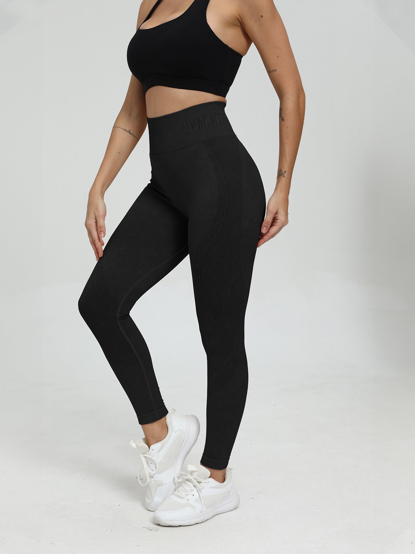 Damen Hochwertige Sportleggings mit hohem Bund Amawinc